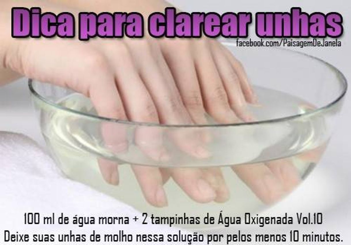 Moda Dica para clarear as unhas