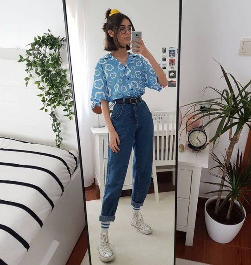 Moda Calça Mom jeans 