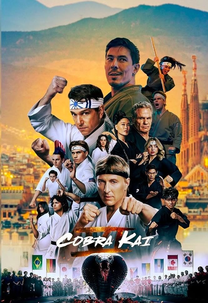 Social A série cobra kai se retrata em uma grande rivalidade no mundo do karatê, entre o dojo Cobra Kai entre e miagy do 