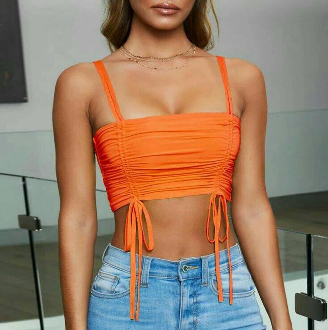 Moda Cropped laranja maravilhosa 💕