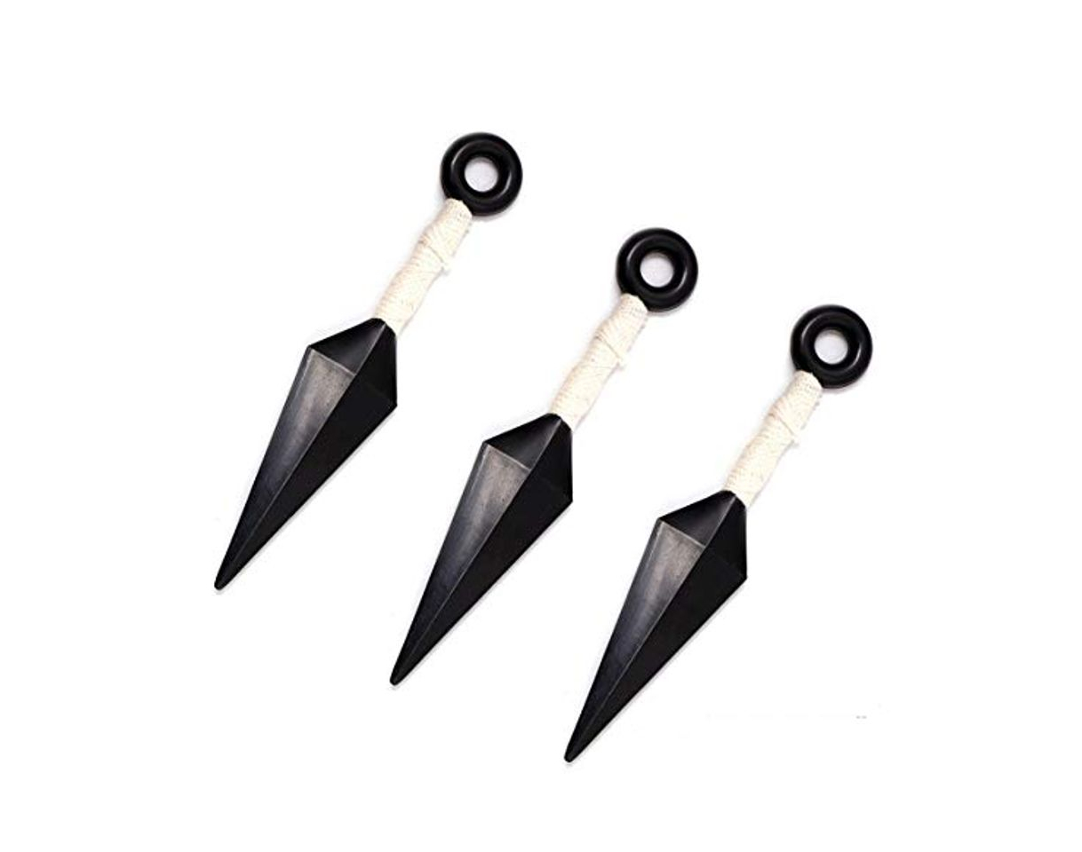 Social Naruto Props Leaf Village Diadema 3 Piezas Juguete de plástico Pequeño Kunai