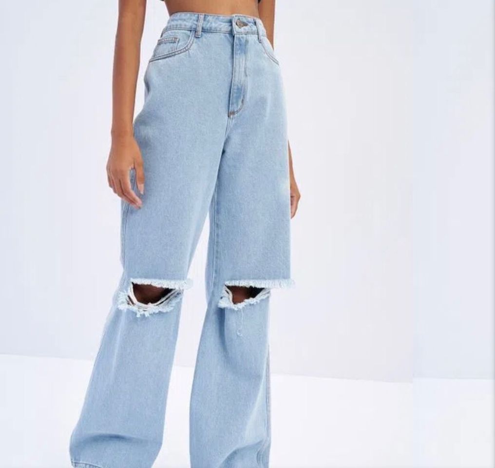 Calça boca wide leg 