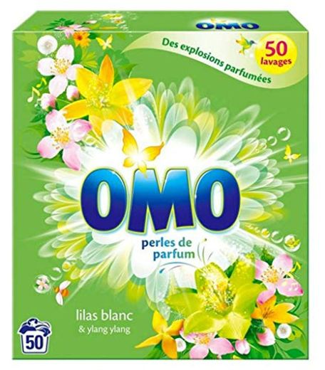 Omo Perlas de perfume lila blanca y ylang Ylang 50 lavados 3,5