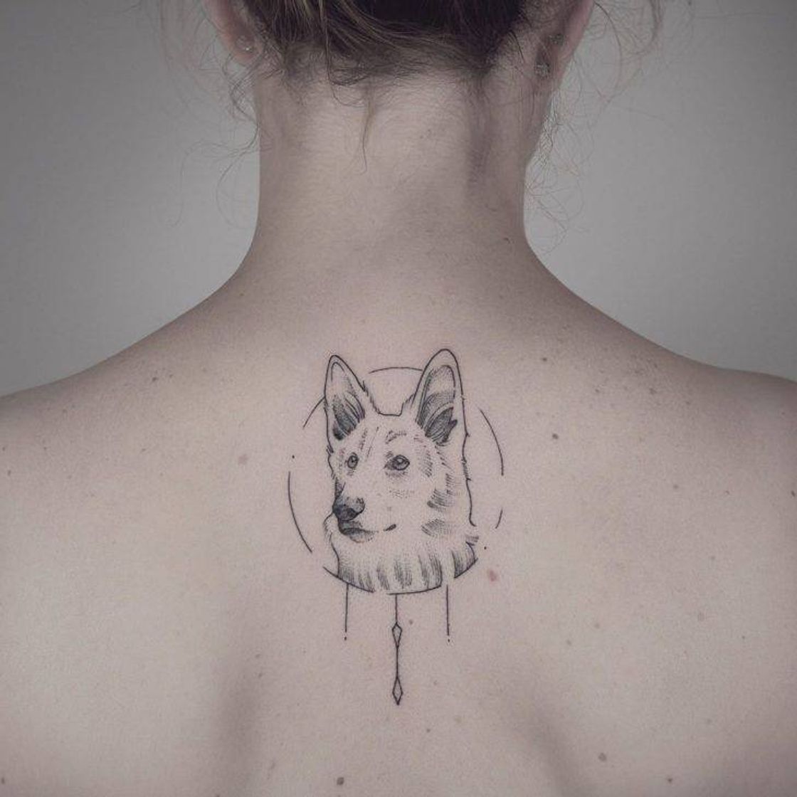 Fashion Tatuagem de lobo