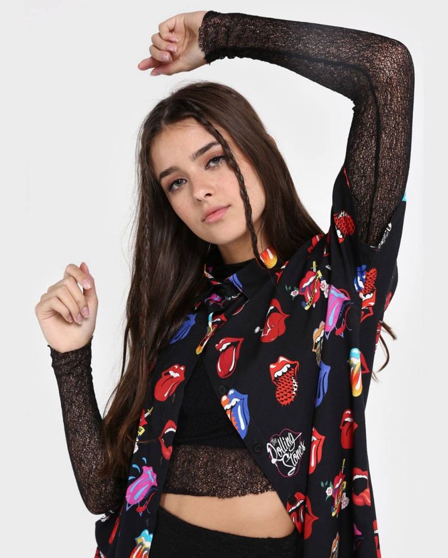 Fashion Camisa Viscose The Rolling Stones