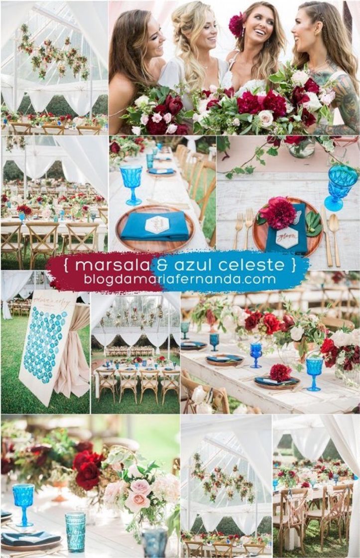 Moda Marsala e Azul celeste 