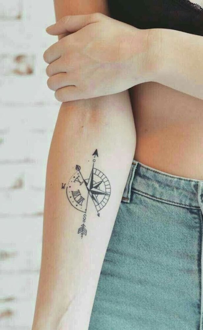 Moda Tatuagem de bússola 