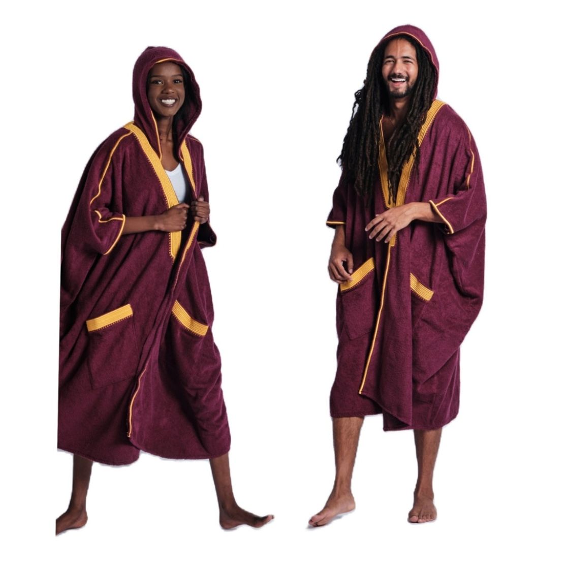 Moda Beach Bisht Couple Hoodie Bathrobe Set