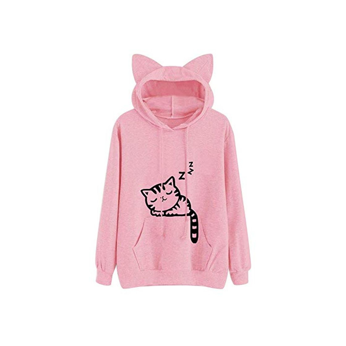 Product Generic Brands 2020 Nuevo Harajuku Sudadera con Capucha para Mujer Sudadera con Capucha Kawaii   Winter Cat Pattern Sudaderas con Capucha de Manga Larga