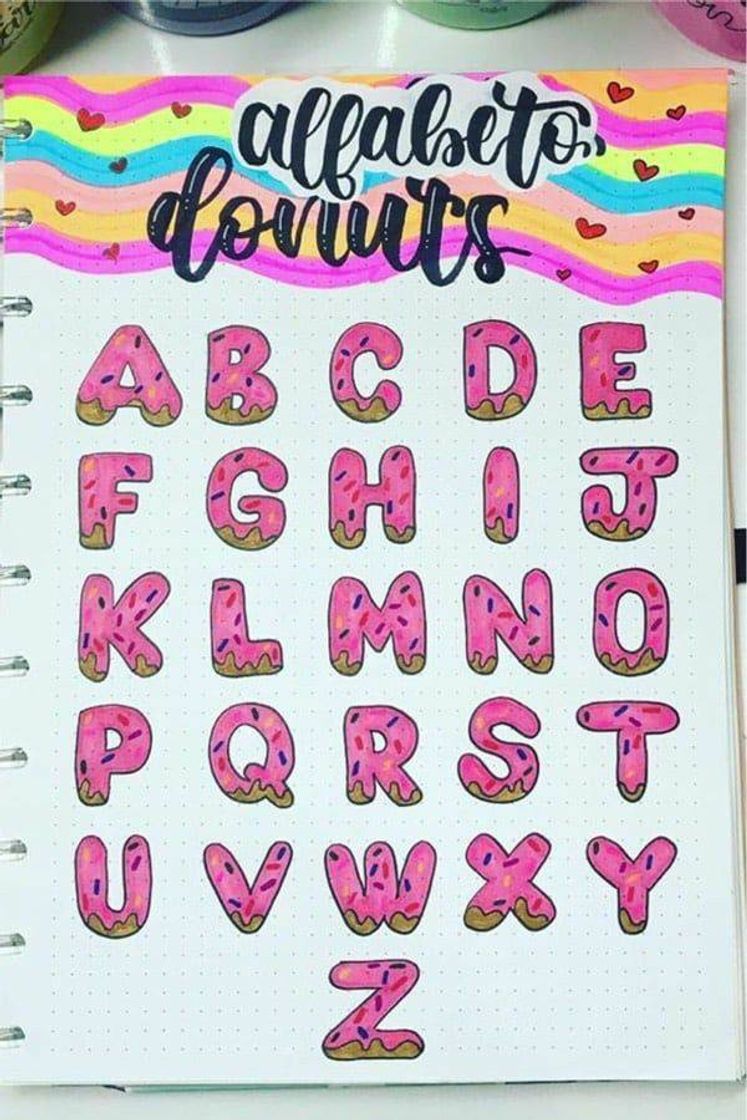 Fashion Lettering donuts