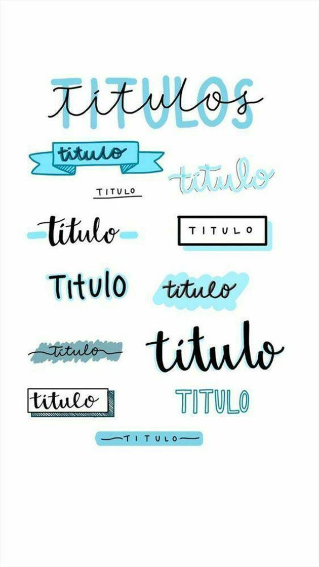 Moda Títulos lettering 