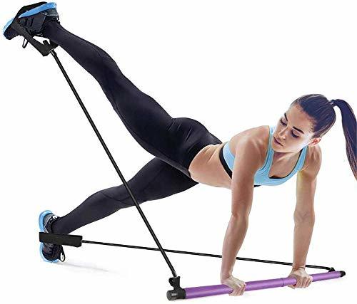 Product GYFHMY Bodybuilding Yoga Pilates Stick con Foot Loop - Core Strength Fitness