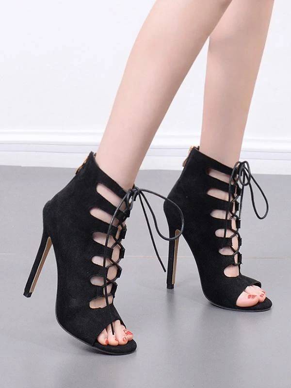 Products Fashion peep-toe cross strap heels