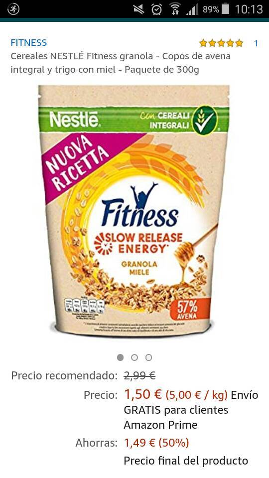 Cereales Nestle Fitness granola