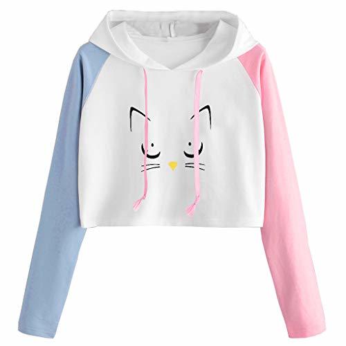 Product Sudadera Mujer Corta, K-Youth Kawaii Sudaderas Adolescentes Chicas Tumblr Sudadera con Capucha