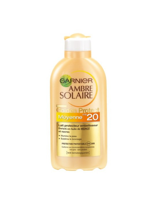 Products Garnier – Ambre solaire – Golden Protect leche Protector embellisseur FPS 20 200 ml