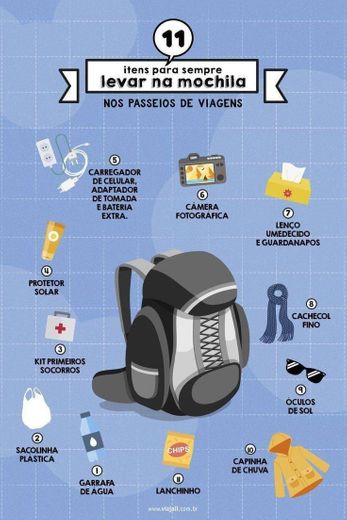 11 itens para sempre levar na mochila  nos passeios de viage