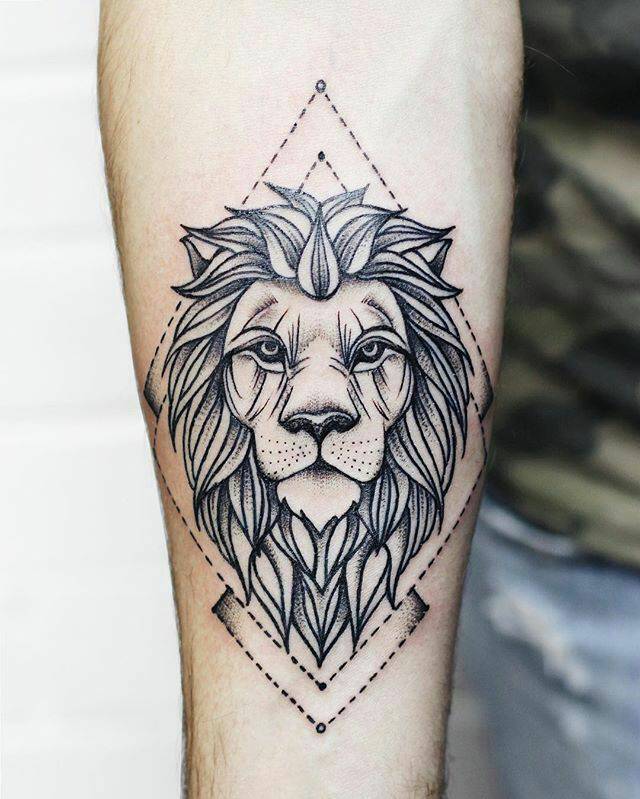 Fashion Tatuagem Leão 