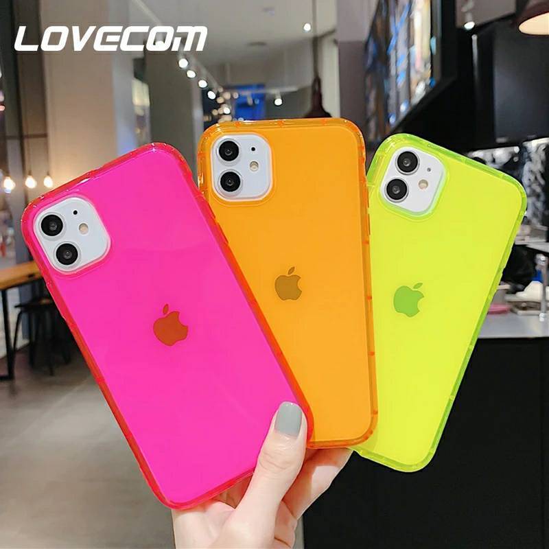 Moda Capas para.celular em cores neon 💚🧡💜