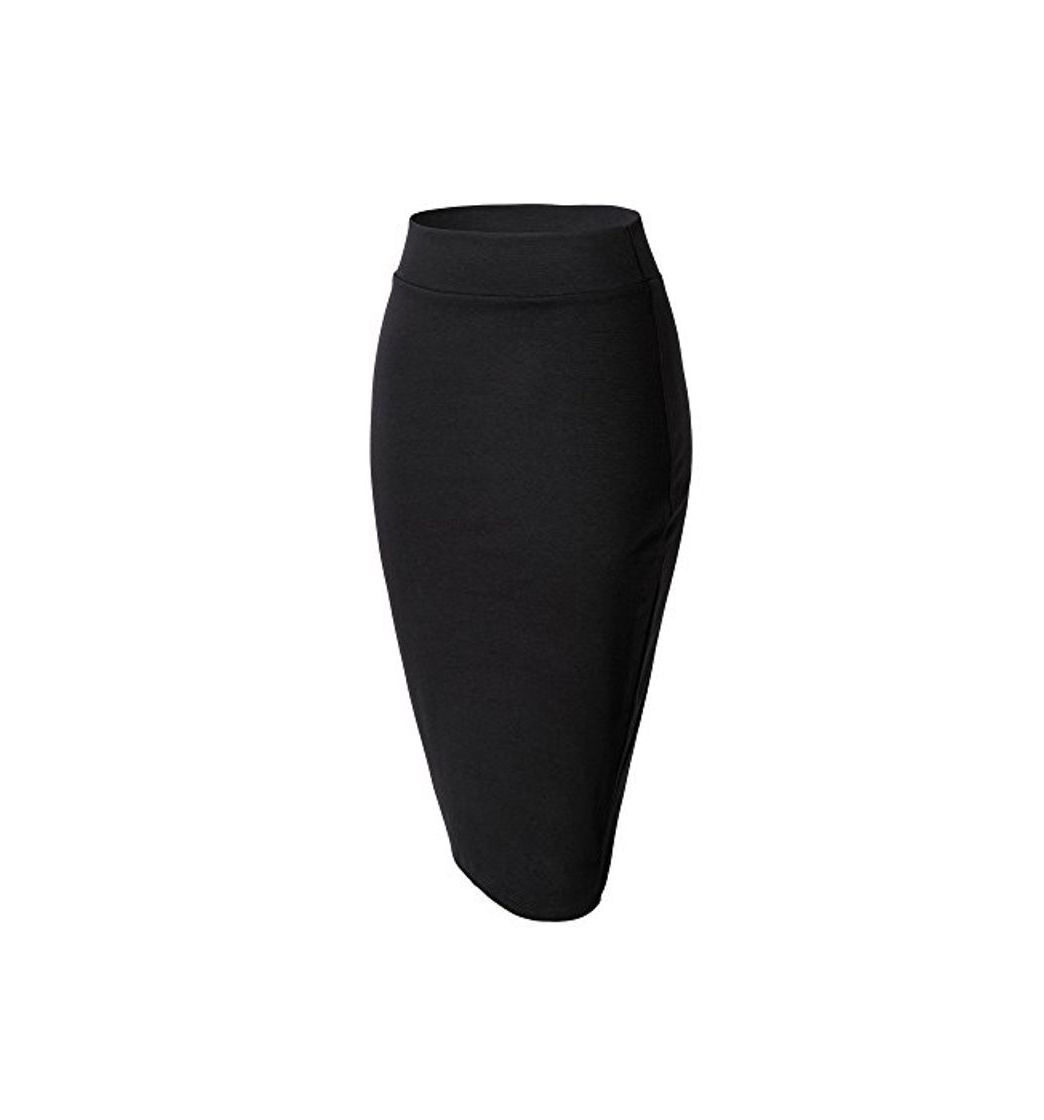 Social Urban GoCo Mujeres Falda Midi Lápiz Cintura Alta Elasticidad Bodycon Tubo Falda