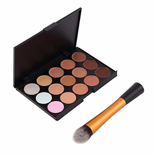 Paleta de corrector natural de 15 colores de larga duración