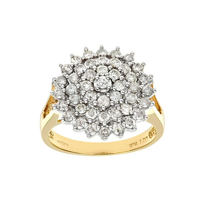 Productos Bague Anillo para Mujer de Oro Amarillo 18k con 45 Diamantes Talla