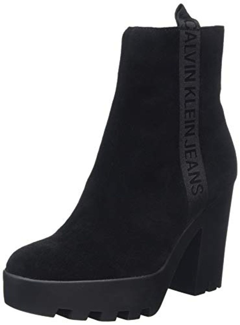 Product Calvin Klein Jeans Serina Suede, Botines para Mujer, Negro