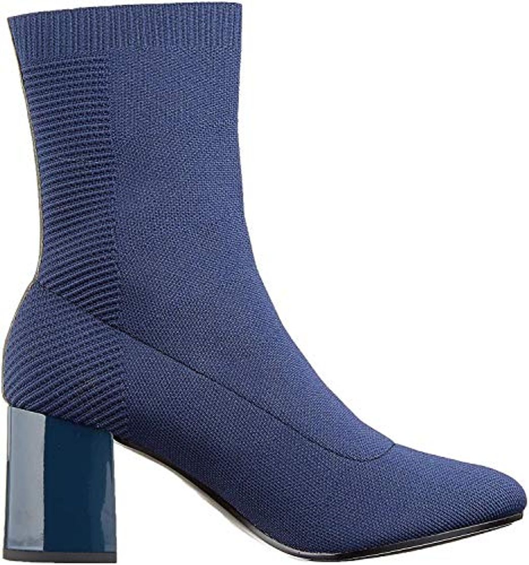 Places Tommy Hilfiger Knitted Heeled Boot, Botines para Mujer, Azul