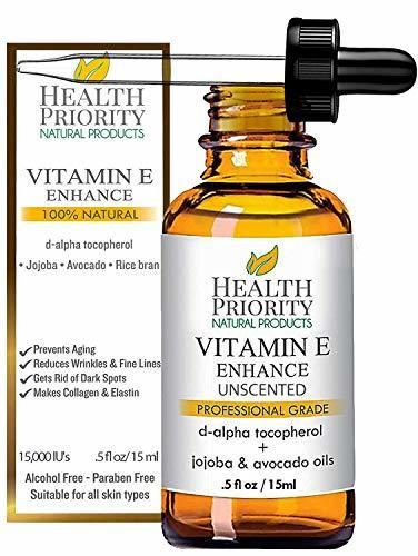 Aceite 100% natural y orgánico de vitamina E para la cara y