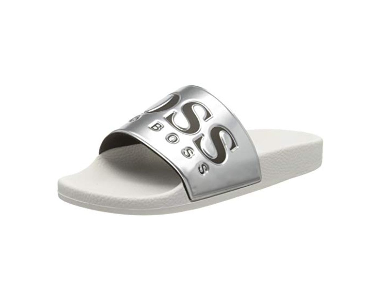 Products BOSS Solar_Slid_MT, Chanclas para Hombre, Plateado