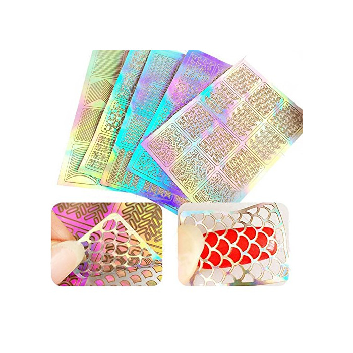 Social 60 piezas Nagel Vinyl marcadores autoadhesiva Set