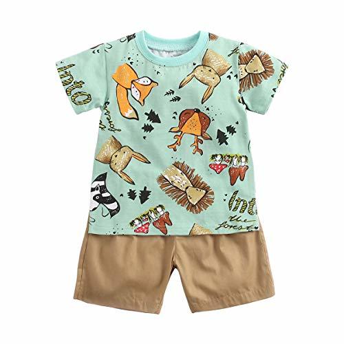 Product Sanlutoz Algodón Bebe Niño Conjuntos de Ropa 2pcs Verano Dibujos Animados Recién