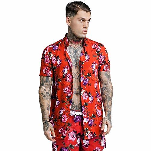 Products Camisa Siksilk S/S con Pintura al Oleo Rojo