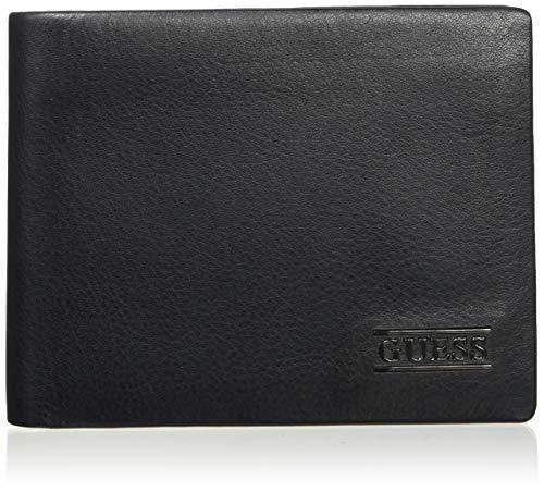 Guess New Boston Billfold W/Coin Pkt, Cartera. para Hombre, Negro