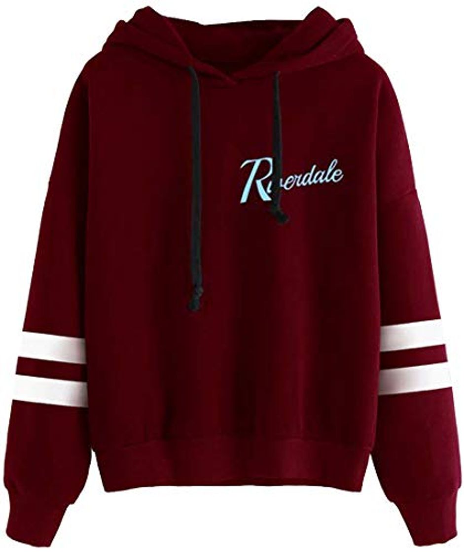 Fashion EMILYLE Riverdale Serpiente Mujeres Chicas Sudadera Deportiva Rayado Manga Larga Moda S