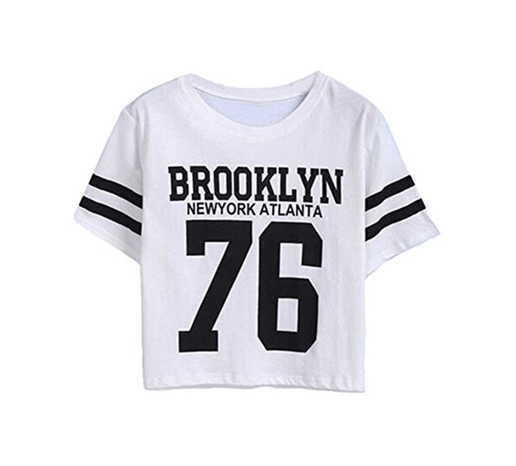 Social ZKOO Mujeres Manga Corta Camisetas Verano Algodón Carta Impresión T Shirt Blusas