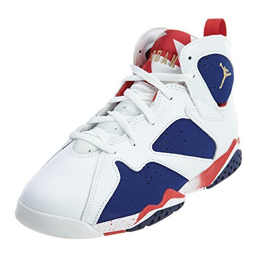 Place Nike Jordan 7 Retro BP, Zapatillas de Baloncesto para Niños, Blanco