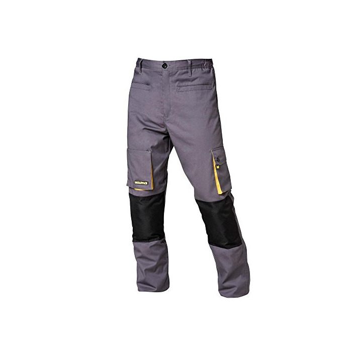 Productos Wolfpack 15017115 Pantalon de Trabajo Gris/Amarillo, Talla  3XL