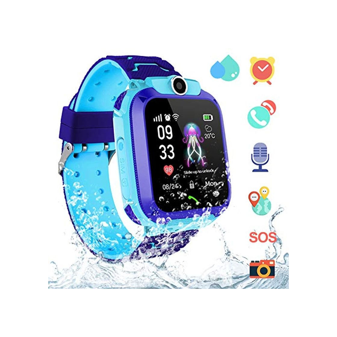 Product Smartwatch Niños IP67 Impermeable - AGPS LBS Tracker Localizador Reloj Inteligente Niños