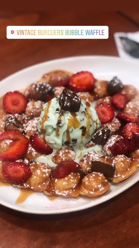 Restaurants Vintage Burguers Bubble Waffle