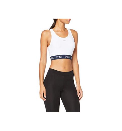 Fila Mora Bra Wmn Up Sujetador Deportivo, Blanco