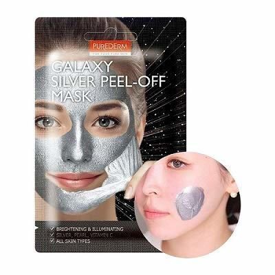 Purederm Galaxy Silver Peel-Off - Máscara facial con purpurina