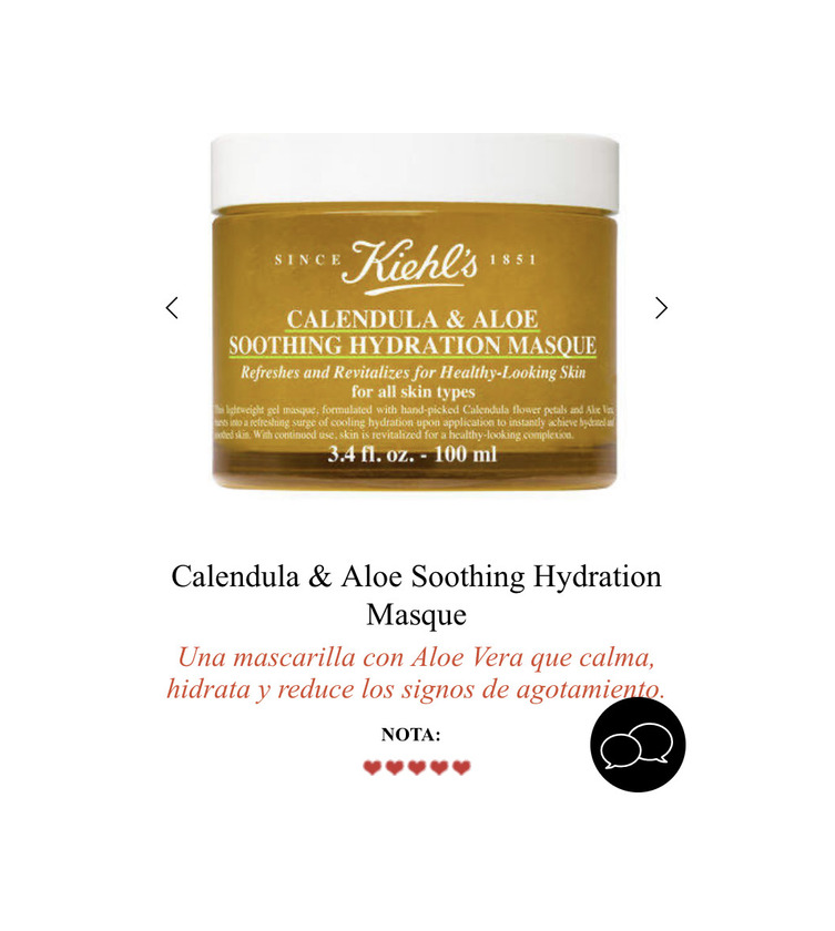 Producto Calendula & Aloe Soothing Hydration Masque