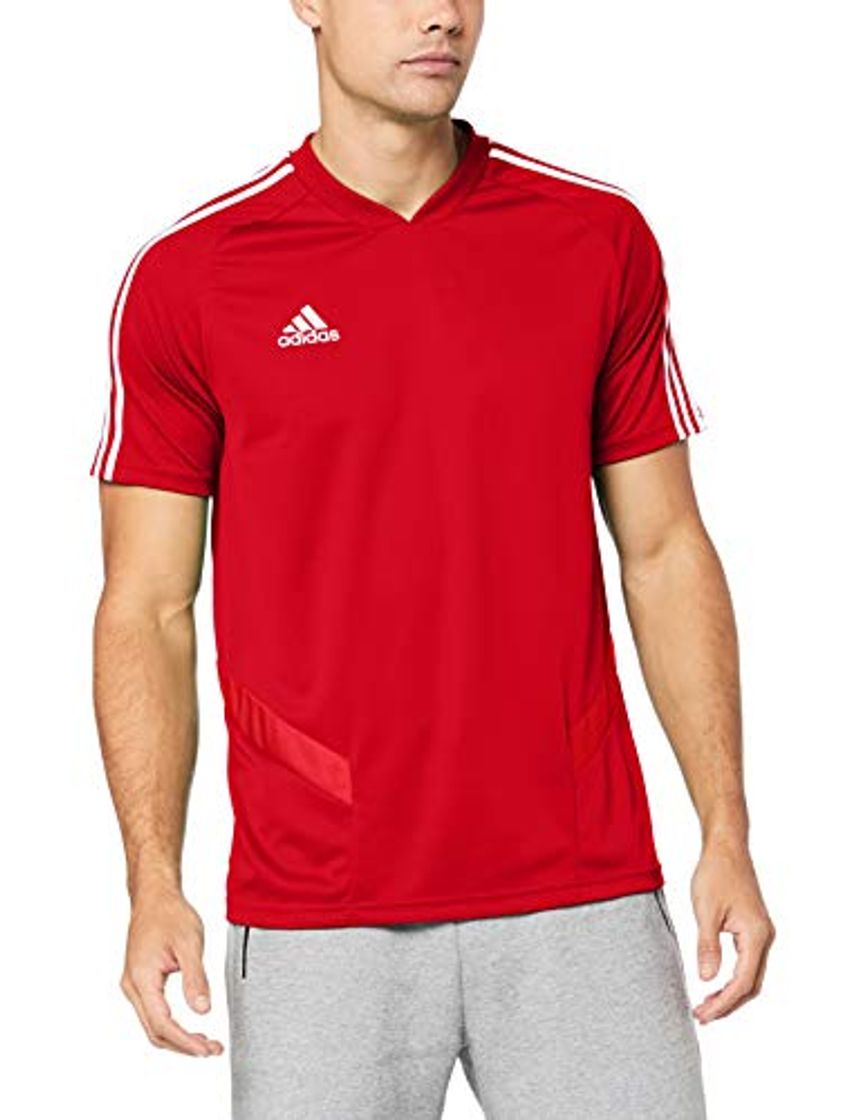 Social adidas TIRO19 TR JSY Camiseta de Manga Corta, Hombre, Power Red