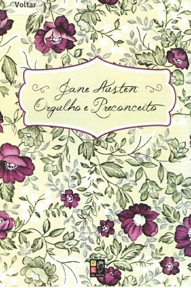 Fashion Orgulho e Preconceito Capa Dura. Jane Austen

