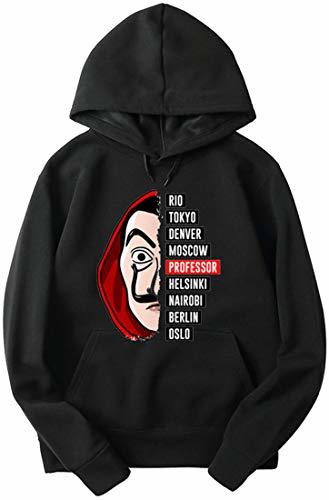 Product FLYCHEN Hombre Sudaderas con Capucha La casa de Papel Hoodies Money Heist