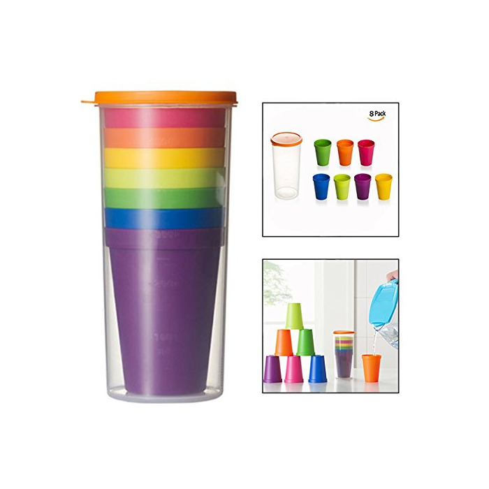 OFKPO 8 Pcs Vasos de Plástico