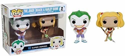 Funko- DC-2 Pack-Beach Joker & Harley Set Figurinas de Vinilo