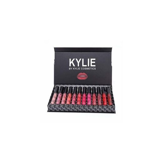 Hehilark Kylie 12 Piezas/Colores Kit de lápices labiales Mate portátil Hidratante Lip