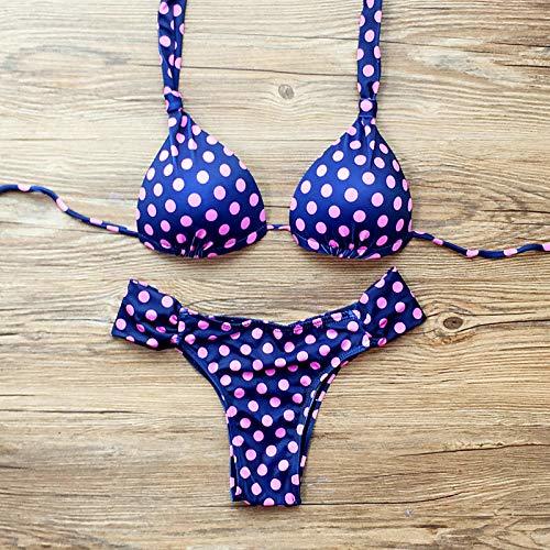 Product GUOZI Bikini Push Up Bikini Set Hard Blue Cup Dot Traje de